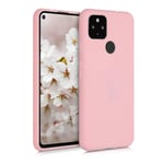 kwmobile TPU Case Compatible with Google Pixel 4a 5G - Case Soft Slim Smooth Flexible Protective Phone Cover - Rose Gold Matte