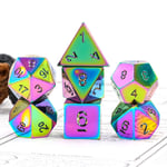 A Role Playing Dice Set Metallic - Metal - Rainbow