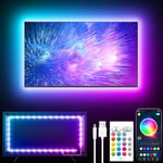 GIPOYENT LED Lights for TV, 19.6FT LED TV Backlight, for 60-80 Inch TV, Music Sync LED TV Light with Bluetooth Function - RGB Color Changing Light Strip for Home Theater (19.6ft)