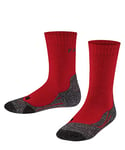 FALKE Unisex Kids TK2 K SO Wool Thick Anti-Blister 1 Pair Hiking Socks, Red (Fire 8150), 9-11.5