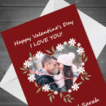 Personalised Valentines Day Card CUSTOM PHOTO Card For Boyfriend Girlfriend