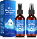 Magnesium Oil Body Spray,2X60Ml 100% Pure & Natural Topical Magnesium Chloride S