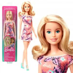 Barbie Poupée Robe Floral Orange Mattel GHT24