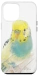 Coque pour iPhone 12 Pro Max Superbe cadeau pour animal de compagnie turquoise jaune et vert