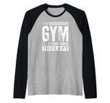 Gym Therapy - Self Belief Bodybuilding Phrase, Gym Slogan Raglan Baseball Tee