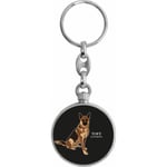 Toff London Brown German Shepherd Dog Keyring TLK-74-VAR