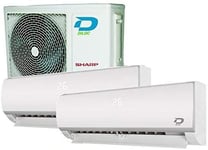 CLIMATISEUR MULTI BI-SPLIT R32 DILOC 9000+18000 BTU wifi COMPRESSEUR SHARP