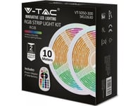 V-Tac Led Stripe V-Tac Rgb Smd5050 Led Stripe 2X5mb Fjernkontroll Strømforsyning Vt-5050-300 Rgb 500Lm