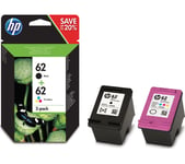 HP 62 Black Tri-colour Ink Cartridges Twin Pack N9J71A N9J71AE ENVY 7640 5640 BN
