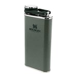 Stanley Classic Wide Mouth Flask 0.23L Hammertone Green avec bouchon anti-perte - Flasque en acier Inoxydable à large ouverture - Flasque étanche - Sans BPA