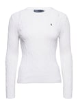 Cable-Knit Cotton Crewneck Sweater Tops Knitwear Jumpers White Polo Ralph Lauren