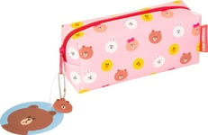 Line Friends Line Friends Pencil Case - Cosmetic Bag With The Image Of A Teddy Bear, Universal