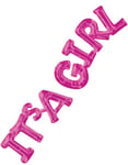 It's a Girl - Rosa Ballong-Banner 50x22cm/55x25 cm