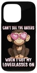 iPhone 13 Pro Can't See The Haters Loveglasses On Monkey Heart Glasses Case