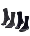 FALKE Women's TK2 Explore 2-Pack W SO Wool Thick Anti-Blister 2 Pairs Hiking Socks, Multicolor (Sortiment 0010), 5.5-6.5