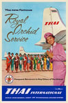 THAI INTERNATIONAL ROYAL ORCHID SERVICE-POSTER HQ 40x60cm d'une AFFICHE VINTAGE