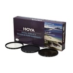 Hoya 52mm Filterkit med UV-filter, Cirkulärt polfilter och NDx8 Gråfilter