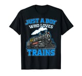 Just A Boy Who Loves Trains This Boy Loves Trains Train Kids T-Shirt