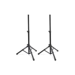 Samson SP50P Two heavy duty telescoping speaker stands with carry bag