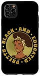 Coque pour iPhone 11 Pro Max Joli noir et éducatif Afro American Pride Retro 70's