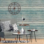 Ambiance-sticker - Sticker effet papier peint - bois bord de mer - 60x60cm