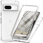 Google Pixel 7a Heltäckande Premium 3D Skal 3in1 ThreeSixty Clear