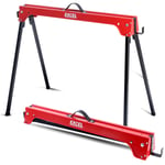 2 x Folding Saw Horse Heavy Duty Steel Trestle Sawhorse Stand 500kg Capacity