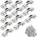 12Pcs Charnières Porte Placard, Charniere Porte Cuisine, 90°Charniere Meuble,Charnière Invisible, Faites Correspondre la vis , Convient aux portes