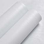 Papier Adhesif pour Meuble Bois Blanc 40X300cm Rouleaux Film Vinyle pour Cuisine Porte  Tiroir Papier Peint Blanc116