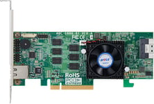 Areca Arc-1886-8I, Pci Express 4.0, Sas, Sata, Pci Express X8, 0,1,3,5,6,10,30,50,60, Jbod, 12Gbps, 8000Mb, Ddr4