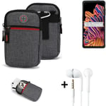 Belt bag + headphones for Samsung Galaxy XCover Pro Phone case