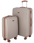 HAUPTSTADTKOFFER - Wannsee - Set de 2 Valise Bagages Rigide, (S, L), TSA, Champagne