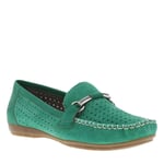 Mocassins FEMME RIEKER® en cuir verts