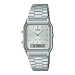 Casio Watch Vintage Retro Dual Time Steel AQ-230A-7AMQY