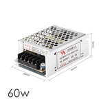 blanche - Alimentation électrique 12V, 5a, 60W, transformateur vers le bas pour éclairage, interrupteur d'alimentation