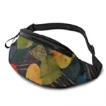 XCNGG Sac de taille en cours d'exécution Sac de taille de loisirs Sac de taille Sac de taille de mode Colored Leaves Fanny Packs for Women and Men Waist Bag Adjustable Belt for Outdoors Workout, Trave