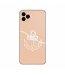 Coque Iphone 11 PRO ancre blanc transparente