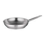 Vogue Stainless Steel Frypan 280mm Frying Kitchen Heavy Duty Cookware Induction, Silver