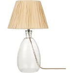 Beliani - Lampe de Chevet en Verre Transparent 54 cm avec Abat-Jour en Papier Design Blanco