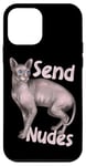 Coque pour iPhone 12 mini Send Nudes Nude Cat Drôle Sphynx sans poils Chat