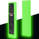 Housse Coque En Silicone Pour Télécommande Sony Bravia Tv Rmt-Tx100D Rmt-Tx200E Rmt-Tx300E, Antidérapant Étui De Protection Pour Télécommande Sony (Glow Green)