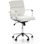 Fauteuil de Bureau Fenix inclinable Blanc, Cuir synthétique - blanc