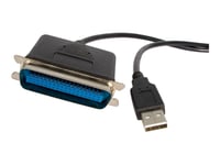 StarTech.com Câble Adaptateur de 3m USB vers 1 Port Parallèle pour Imprimante - Mâle Mâle - Adaptateur parallèle - USB 2.0 - IEEE 1284 - noir