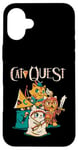 Coque pour iPhone 16 Plus Cat Quest RPG Hero Cats Jeu vidéo RPG Gamer Funny Cat