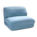 Chauffeuse convertible 1 place en tissu - Bleu pastel - NALO