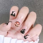 24st Halloween Fake Nails Pumpkin Nails Press on Nails