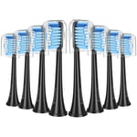 REDTRON Replacement Brush Heads Compatible with Philips Pro Results, 8 Pack Electric Toothbrush Heads for FlexCare, ProtectiveClean, HealthyWhite, EasyClean and PowerUp, Black