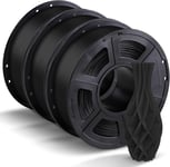 Filament 1.75 PLA,3kg Bobine PLA Filament pour Imprimante 3D (Noir*3)