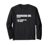 Kickboxing Girl Definition Funny Women Kickboxer Long Sleeve T-Shirt