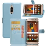 Huawei Mate 9 Pro      Pu Wallet Case    [Lightblue]